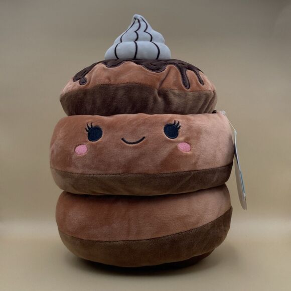 Squishmallows - Sheila the Chocolate Pancake Brown - 8 Inch - Ultra Rare - NEW - Picture 1 of 8